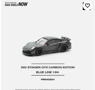 POP RACE PR-64-254 992 STINGER GTR CARBON EDITION