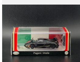 CM Model Pagani Imola Full Dry Carbon Black with Gold Trim 1/64 w/EXTRA WHEELS