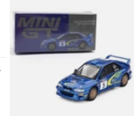 MINI GT #986 SUBARU IMPREZA WRC99 #5 1999 RALLY AUSTRALIA WINNER