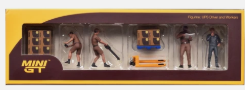 MINI GT #AC30 UPS DRIVER & WORKERS FIGURE SET