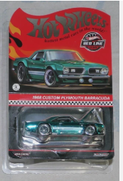 HOT WHEELS RLC AQUA CUSTOM PLYMOUTH BARRACUDA