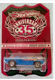 HOT WHEELS 3RD ANNUAL NATIONALS BLUE RODGER DODGER w/RR'S
