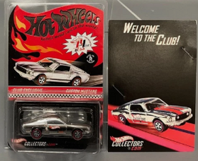 HOT WHEELS RLC CHROME W/RED STRIPES CUSTOM MUSTANG