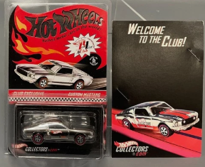 HOT WHEELS RLC CHROME W/RED STRIPES CUSTOM MUSTANG