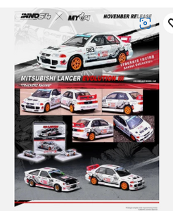 Inno64 1:64 Mitsubishi Lancer Evolution III “Trackerz Racing” - White