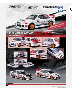 Inno64 1:64 Mitsubishi Lancer Evolution III “Trackerz Racing” - White