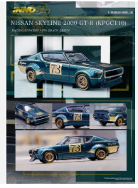 Inno64 1:64 Nissan Skyline 2000GT-R KPGC110 - Green Metallic