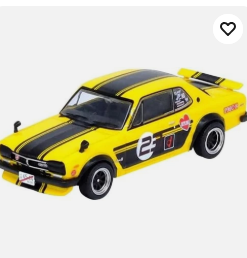 INNO64 Nissan 2000 GT-R KGC10 Yellow OUTLAW 1/64