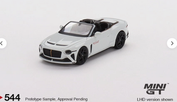 Mini GT 1:64 Bentley Mulliner Bacalar Car Zero #544