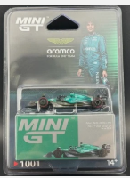 Mini GT Aston Martin AMR24 #18 Lance Stroll 2024 F1 2024 Bahrain GP #1001