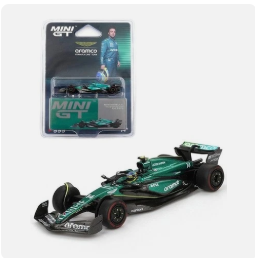 MINI GT ASTON MARTIN AMR24 2024 F1 BAHRAIN GP 1:64 #14 FERNANDO ALONSO 999