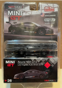 MINI GT ACURA NSX GT3 #26 LOS ANGELES AUTO SHOW 2017 BLACK