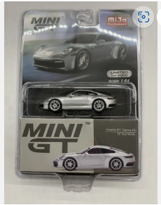 MINI GT #210 Porsche 911 Carrera S GT Silver Metallic