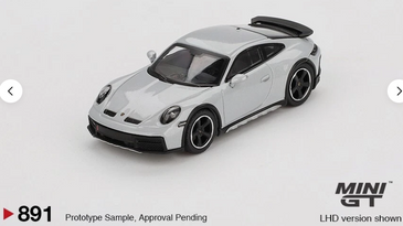 Mini GT 1:64 Porsche 911 Dakar Ice Gray Metallic #891