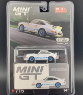 Mini GT Porsche 911 Carrera RS 2.7 Grand Prix White w/ Blue Livery #715
