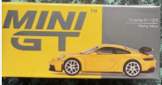 MINI GT #565 Porsche 911 (992) GT3 Racing Yellow On Card