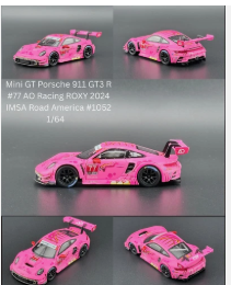 Mini GT Porsche 911 GT3 R #77 AO Racing ROXY 2024 IMSA Road America #1052