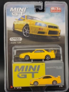 Mini GT Nissan GT-R (R34) V-Spec Lightning Yellow #762