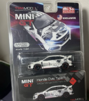 Mini GT White Honda Civic Type R Japan Art Manga 2018 Paris Show  #37