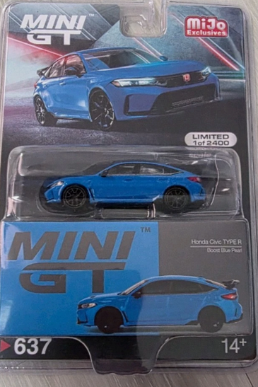 Mini GT 1/64 #637 Honda Civic Type R Boost Blue Pearl