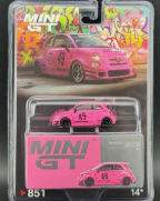 Mini GT ABARTH 595 LB-WORKS x Abas Works Pink #851