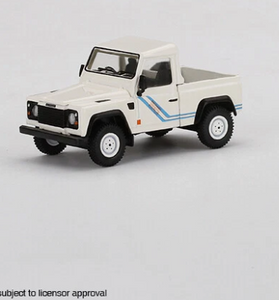 Mini GT 1:64 Land Rover Defender 90 Pickup White #338