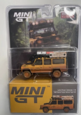 Mini GT Land Rover Defender 110 1989 Camel Trophy Winner Team UK #221 Dirty