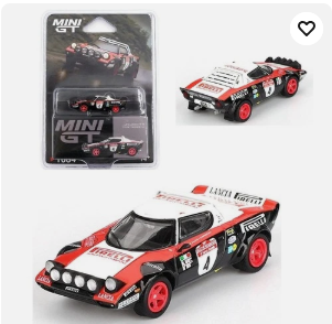 MINI GT LANCIA STRATOS HF #4 1978 RALLY SANREMO WINNER 1/64 WHITE RED #1084