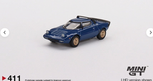 Mini GT 1:64 Lancia Stratos HF Stradale Bleu Vincennes #411