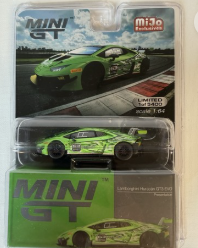Mini GT Lamborghini Huracán GT3 EVO Presentation Green 1:64 Die Cast #352