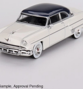 Mini GT 1:64 Lincoln Capri 1954 Arctic White / Atlantic Blue #631