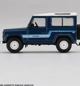 Mini GT 1:64 Land Rover Defender 90 County Wagon Stratos Blue #353