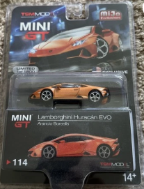 MINI GT Lamborghini Huracán EVO Arancio Borealis #114
