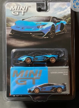 Mini GT 1:64 Lamborghini Aventador SVJ 63 Blu Aegir #784