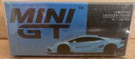 MINI GT 1/64 #189 LB WORKS Lamborghini Huracán ver. 1 Light Blue RHD Rare CARDED