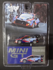 MINI GT #871 - BLUE - HYUNDAI i20 N RALLY1 HYBRID #11 2024 MONTE-CARLO WINNER