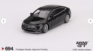 Mini GT 1:64 Mercedes-Benz EQS 580 4MATIC Black #694
