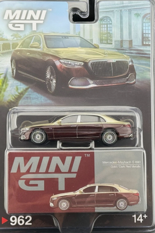 Mini GT Mercedes-Maybach S680 Gold Dark Red Metallic #962