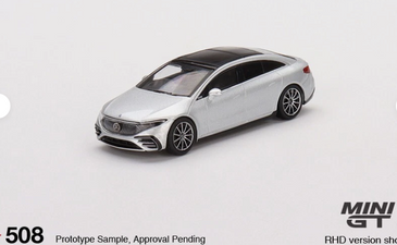 Mini GT 1:64 Mercedes-Benz EQS 580 4MATIC Silver Metallic #508