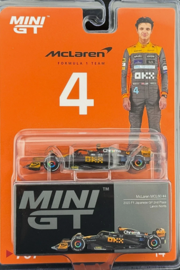 Mini GT McLaren MCL60 #4 Lando Norris 2023 F1 Japan GP 2nd Place #767