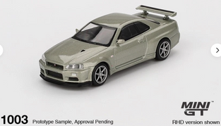 Mini GT 1:64 Nissan GT-R (R34) V-Spec II Nür Millenium Jade #1003