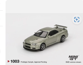 Mini GT 1:64 Nissan Skyline GT-R (R34) V-Spec II Millenium Jade #1003