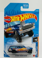 Hot Wheels 2021 SUPER Treasure Hunt 64 NOVA WAGON GASSER Blue