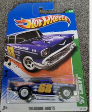 HOT WHEELS SUPER TREASURE BLUE '57 CHEVY BEL AIR
