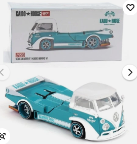 Kaido House x Mini GT Volkswagen T1 KAIDO WORKS V1 Turquoise/White #220