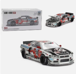 Kaido House 1:64 Nissan Skyline GT-R (R34) Star Racing V1 Silver Car KHMG197