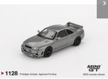 Mini GT 1:64 NISSAN Skyline GT-R Dark Metal Gray (NISMO BCNR33 CRS Version) #1128