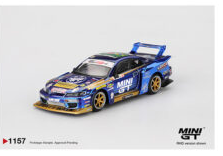 Mini GT 1:64 Nissan LB-Super Silhouette S15 SILVIA #555 Team MINI GT Liberty Walk 2025 Formula Drift – Chrome Blue #1157