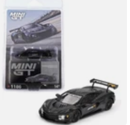 Mini GT 1:64 Chevrolet Corvette Z06 GT3.R Road America Test Car Black #1186
