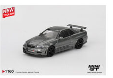 Mini GT 1:64 Nissan Skyline GT-R Dark Metal Gray (NISMO BNR34 CRS Version) #1160